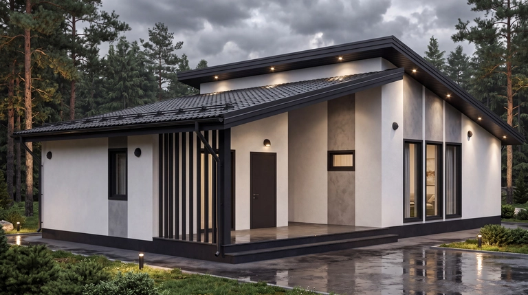 Каркасный дом 7,5х14,5м «Лукаши»