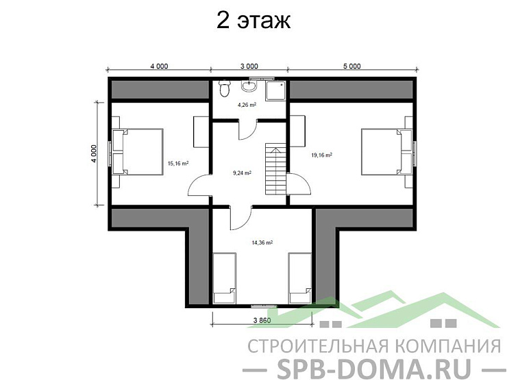 Каркасный дом 9х12 м «Пушное»