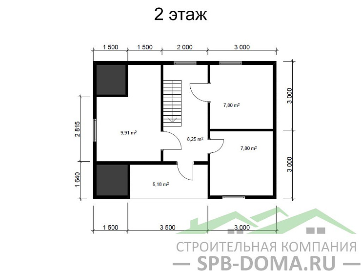 Проект дома из профилированного бруса 6,0 х 8,0 м «Черемыкино»