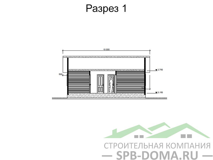 Проект дома из профилированного бруса 6,0 х 9,0 м «Выборг»