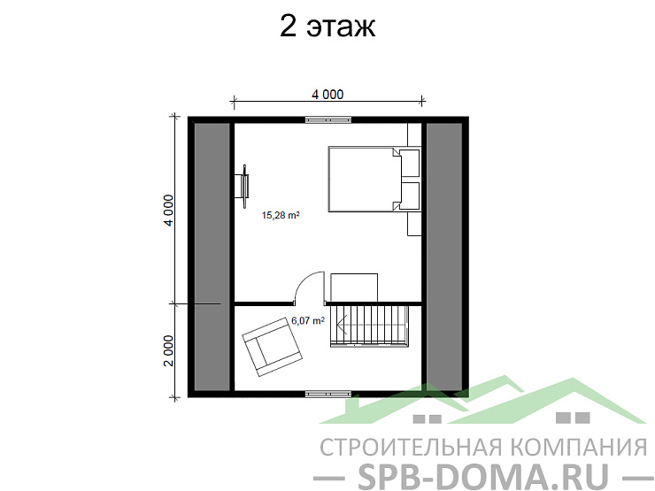 Каркасный дом 6х6 м «Романовка»