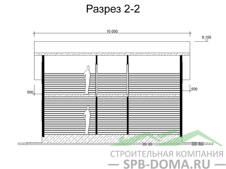 Каркасный дом 6х9 м «Разметелево»