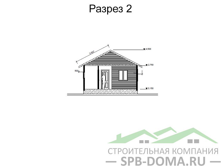 Каркасный дом 6х9 м «Выборг»