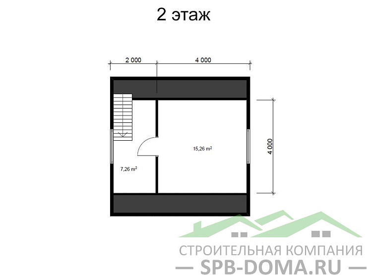 Каркасный дом 6х8 м «Шапки»