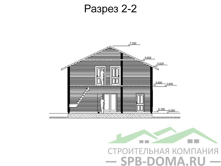 Каркасный дом 9х9 м «Дивенский»