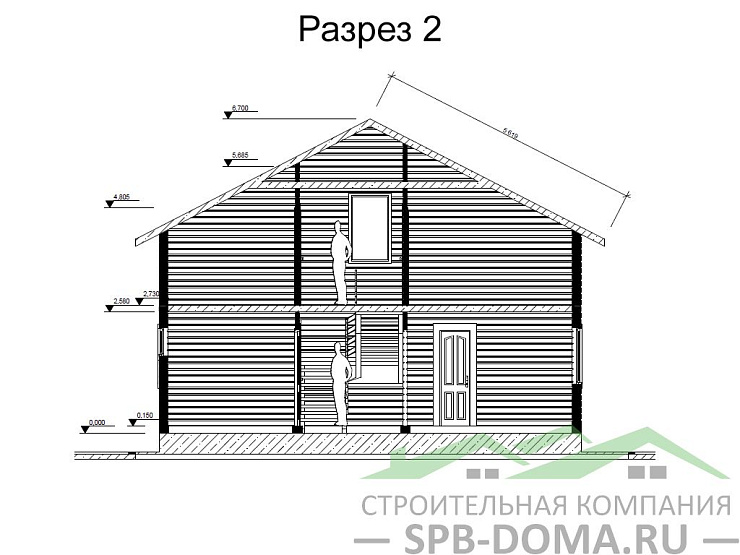 Проект дома из профилированного бруса 9,0 х 12,0 м «Матокса»