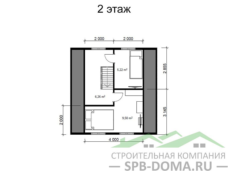 Каркасный дом 6х6 м «Лемболово»