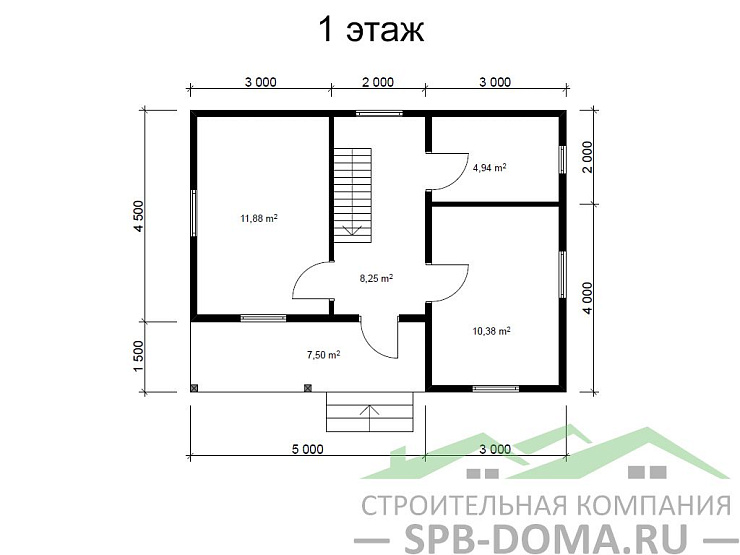 Каркасный дом 6х8 м «Черемыкино»