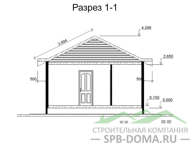 Проект дома из профилированного бруса 6,0 х 9,0 м «Трубников бор»