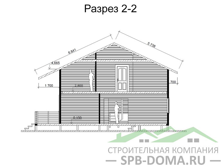 Каркасный дом 11х11 м «Малое Карлино»