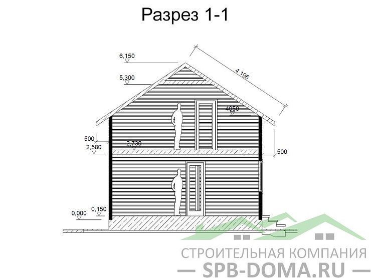 Каркасный дом 6х9 м «Разметелево»