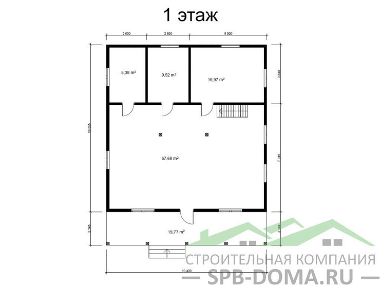 Каркасный дом 10х13 м «Запорожское»