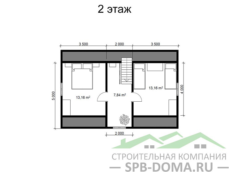 Каркасный дом 6х9 м «Лебяжье»