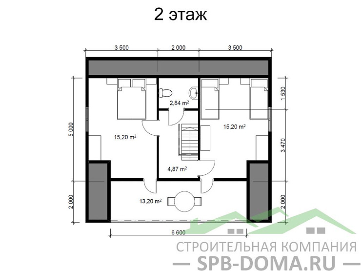 Каркасный дом 8х9 м «Коммунар»