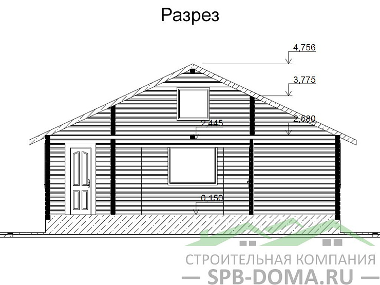 Каркасный дом 9х9 м «Васкелово»