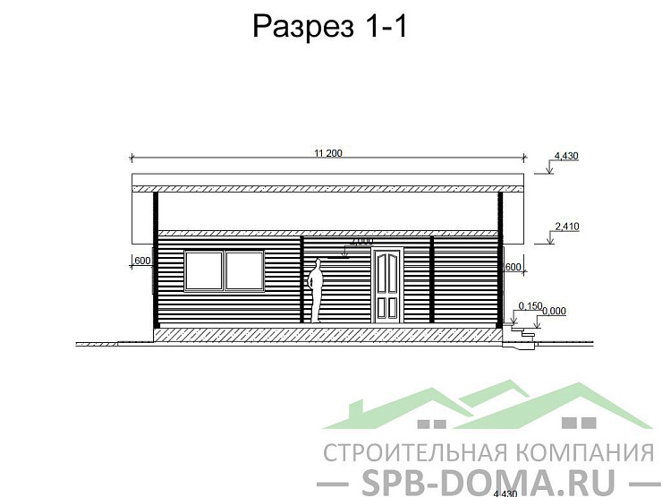 Проект дома из профилированного бруса 8,0 х 10,0 м «Гаврилово»