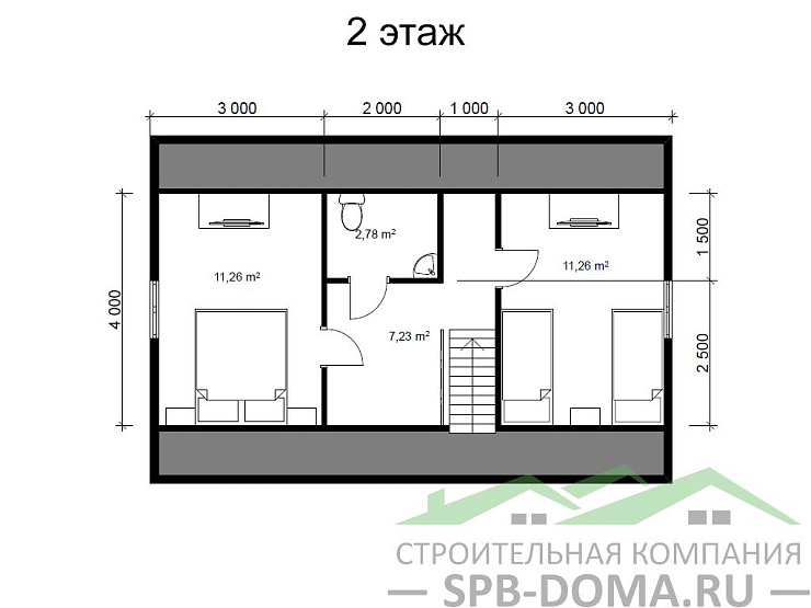 Каркасный дом 6х9 м «Вырица»