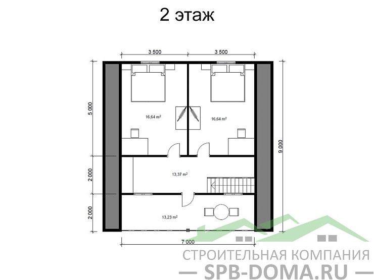 Каркасный дом 9х9 м «Любань»